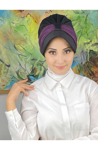 Dark Purple Ready to Wear Turban 19FSPK30-11