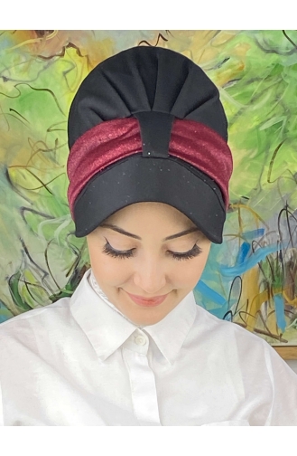 Weinrot Praktischer Turban 19FSPK30-12