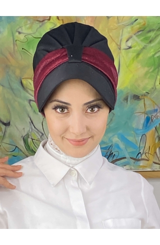 Weinrot Praktischer Turban 19FSPK30-12