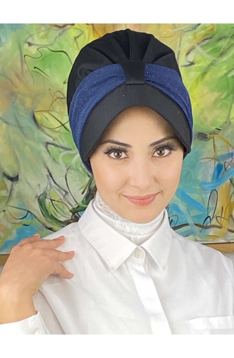 Dunkelblau Praktischer Turban 19FSPK30-14