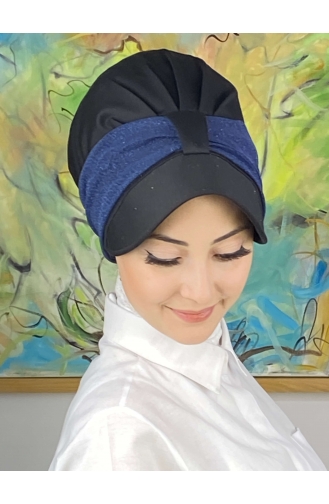 Navy Blue Ready to wear Turban 19FSPK30-14