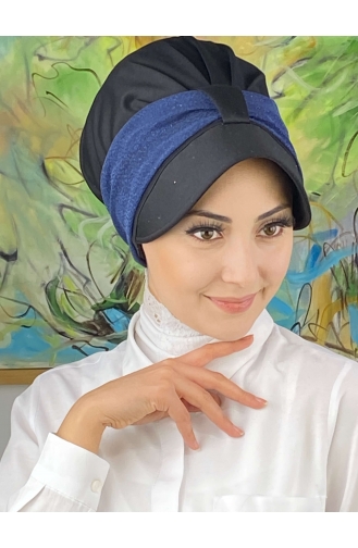 Navy Blue Ready to wear Turban 19FSPK30-14