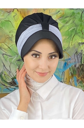 Black Ready to Wear Turban 19FSPK30-02