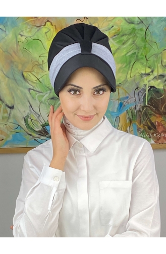 Black Ready to wear Turban 19FSPK30-02