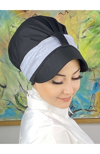 Black Ready to wear Turban 19FSPK30-02