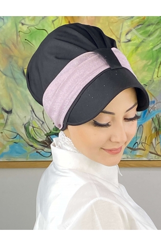 Black Ready to wear Turban 19FSPK30-03