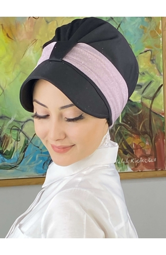 Black Ready to wear Turban 19FSPK30-03