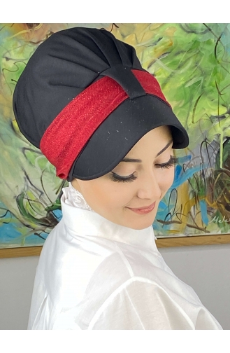 Rot Praktischer Turban 19FSPK30-05