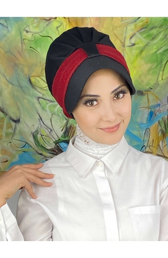 Rot Praktischer Turban 19FSPK30-05