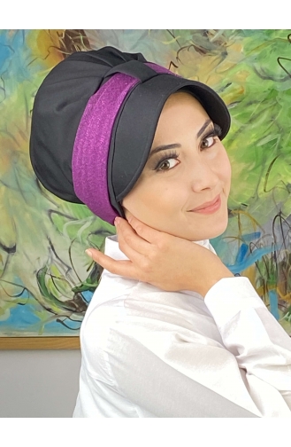 Black Ready to wear Turban 19FSPK30-08