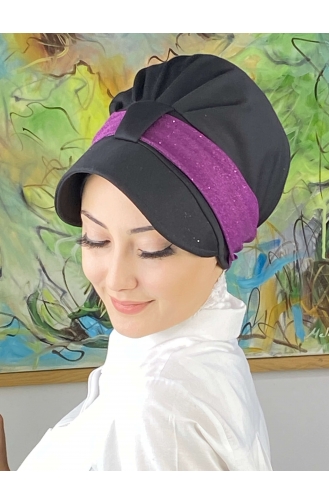 Schwarz Praktischer Turban 19FSPK30-08