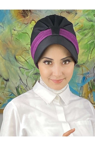 Schwarz Praktischer Turban 19FSPK30-08