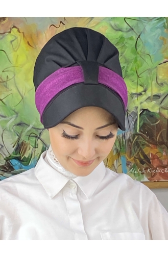 Black Ready to wear Turban 19FSPK30-08