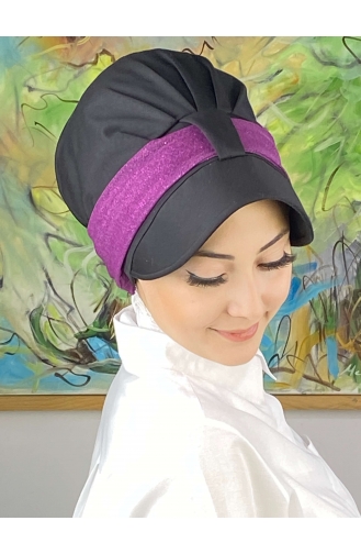 Black Ready to wear Turban 19FSPK30-08