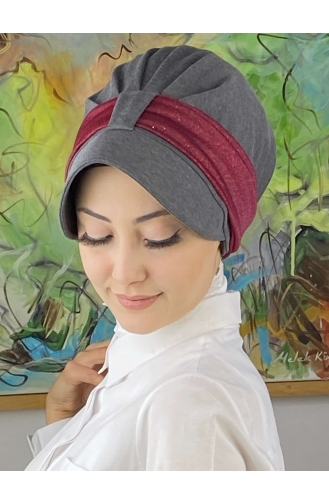 Claret red Ready to wear Turban 19FSPK87-01