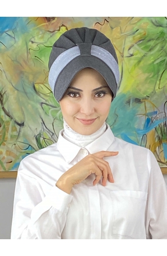 Light Gray Ready to Wear Turban 19FSPK87-02