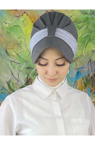 Light Gray Ready to Wear Turban 19FSPK87-02