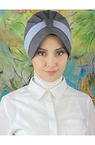 Light Gray Ready to Wear Turban 19FSPK87-02