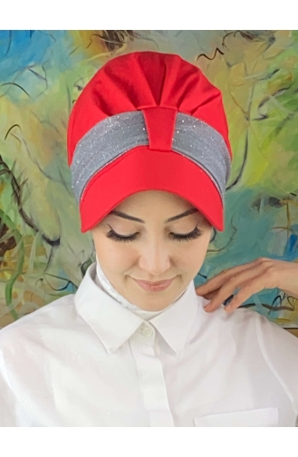 Red Ready to Wear Turban 19FSPK110-01