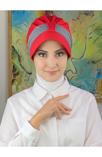 Red Ready to Wear Turban 19FSPK110-01