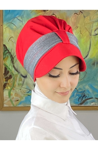 Red Ready to Wear Turban 19FSPK110-01