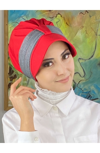 Red Ready to Wear Turban 19FSPK110-01