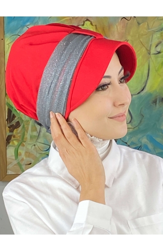 Red Ready to Wear Turban 19FSPK110-01