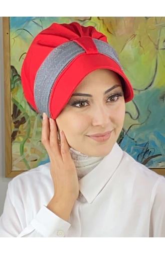 Red Ready to Wear Turban 19FSPK110-01