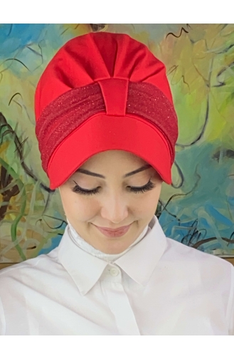 Red Ready to wear Turban 19FSPK110-02