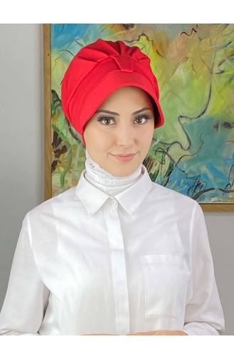 Red Ready to wear Turban 19FSPK110-02