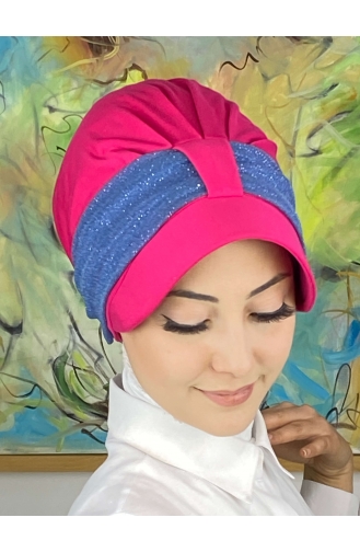 Dark Pink Ready to Wear Turban 19FSPK101-01