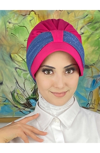 Dunkelrose Praktischer Turban 19FSPK101-01