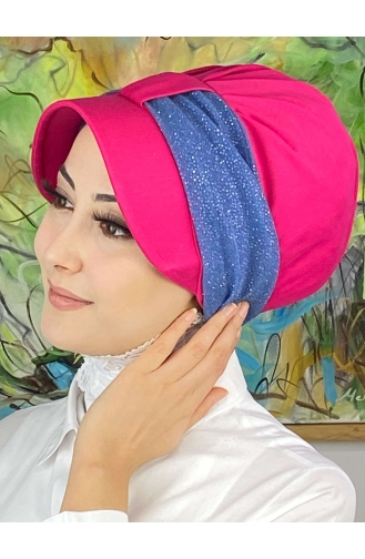 Dark Pink Ready to Wear Turban 19FSPK101-01