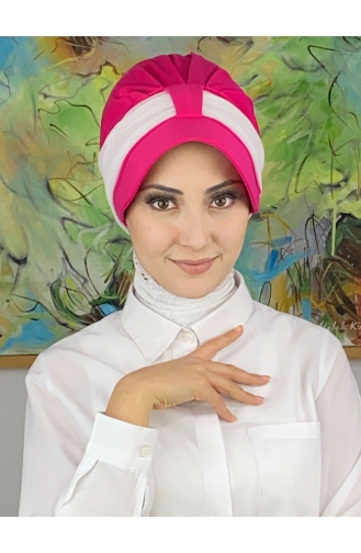 Dunkelrose Praktischer Turban 19FSPK101-02