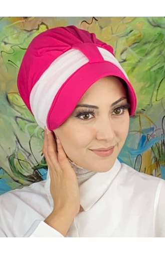 Dunkelrose Praktischer Turban 19FSPK101-02