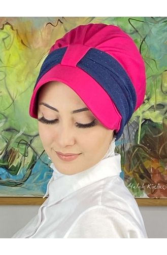 Dark Pink Ready to Wear Turban 19FSPK101-03