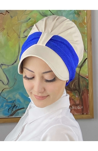 Saxon blue Ready to wear Turban 19FSPK72-03