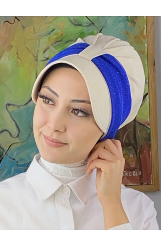 Saxon blue Ready to wear Turban 19FSPK72-03