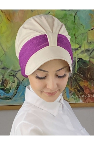 Lilac Color Ready to Wear Turban 19FSPK72-07