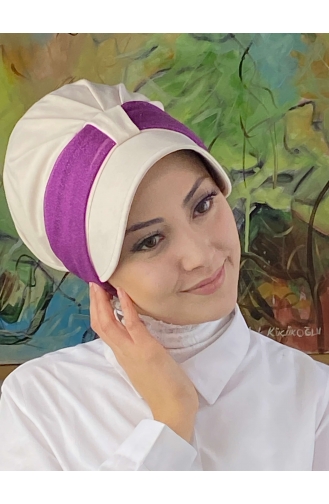 Lilac Color Ready to Wear Turban 19FSPK72-07