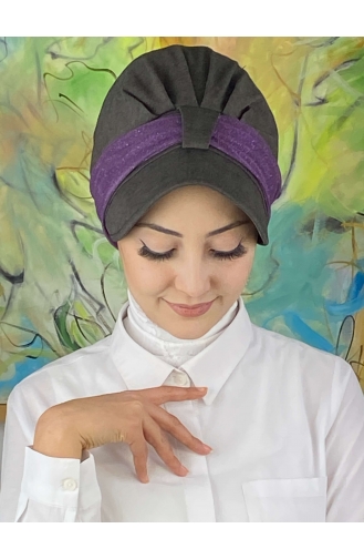 Dark Purple Ready to Wear Turban 19FSPK90-01