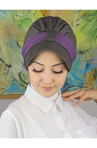 Dark Lilac Ready to Wear Turban 19FSPK90-02