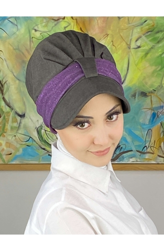 Dark Lilac Ready to Wear Turban 19FSPK90-02