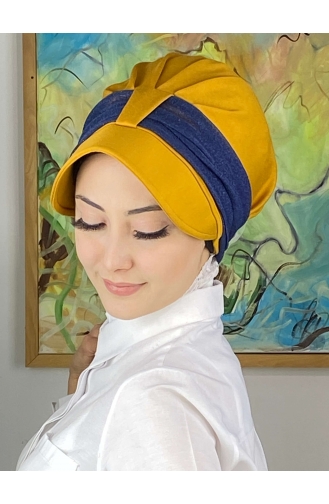 Mustard Ready to wear Turban 19FSPK113-01