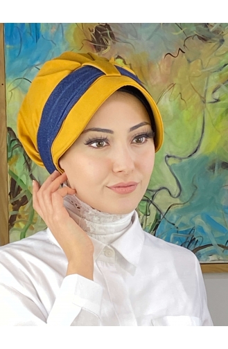 Mustard Ready to Wear Turban 19FSPK113-01