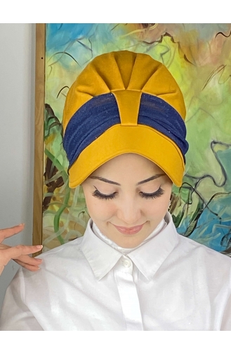 Mustard Ready to wear Turban 19FSPK113-01