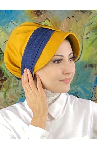 Mustard Ready to Wear Turban 19FSPK113-01