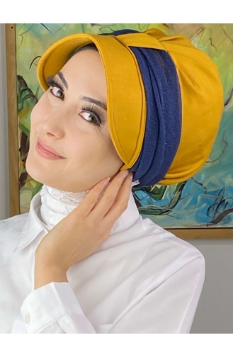 Mustard Ready to Wear Turban 19FSPK113-01