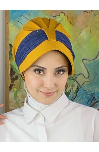 Mustard Ready to wear Turban 19FSPK113-01