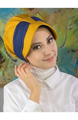 Mustard Ready to wear Turban 19FSPK113-01